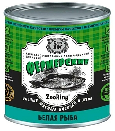 Зооринг д/собак 850г белая рыба ж/б