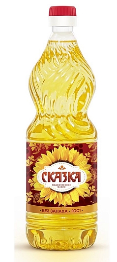 Масло подсолнечное Сказка 0,9л раф