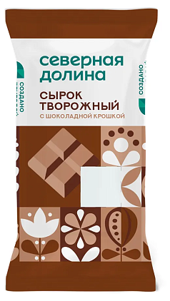 Сырок творож Северная долина 8% 90г шокол крошка БЗМЖ