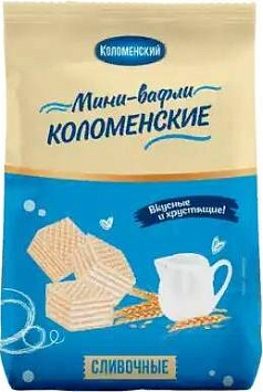 Вафли Коломенские мини 200г сливочные