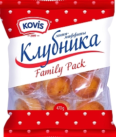 Маффины Ковис 470г клубника СЗМЖ