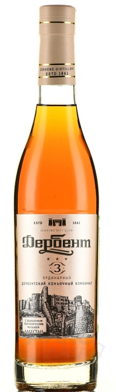 Коньяк Дербент 3 года 40% 0,5л Россия