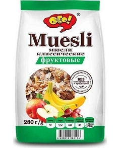 Мюсли Ого 300г фруктовые
