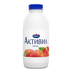 Напиток кисломолочный Активил 2% 500г персик БЗМЖ