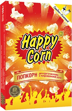Попкорн Хэппи корн 100г д/свч соленый