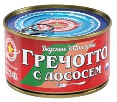 Гречотто Вкусные консервы 240г горбуша с гречневой кашей