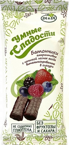 Батончики Умные сладости 1/2шт лесная ягода