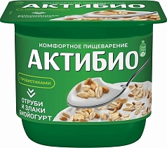 Йогурт Актибио 2,9% 130г отруби/злаки БЗМЖ