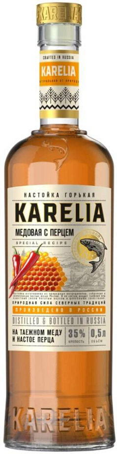 Наст-ка Карелия 0,5л 35% мед/перец Россия
