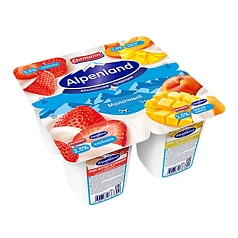 Йогуртный прод Альпенлэнд 2,5% 95г клубника/персик/манго