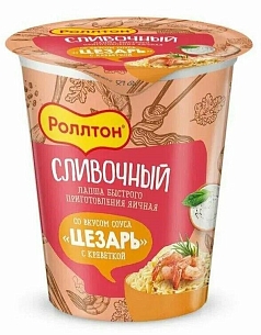 Лапша Роллтон 70г стакан/ цезарь с креветкой