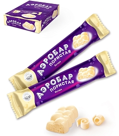 Батончик Аэробар 28г пористый/белый