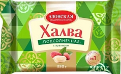 Халва Азовская 350г подсолнечная с арахисом 