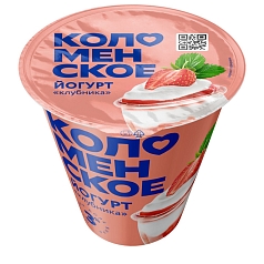 Йогурт Коломенский 3% 300г клубника БЗМЖ