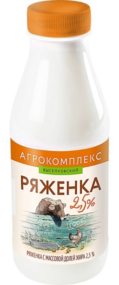 Ряженка Агрокомплекс 2,5% 400мл пэт  БЗМЖ