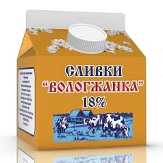 Сметана Вологжанка 18% 240г БЗМЖ