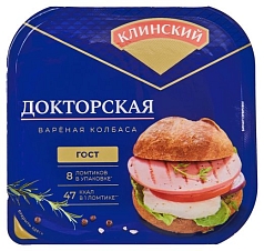Нарезка Докторская Гост вареная в/у 190г Клин