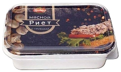 Риет мясной Папа может 150г с грибами