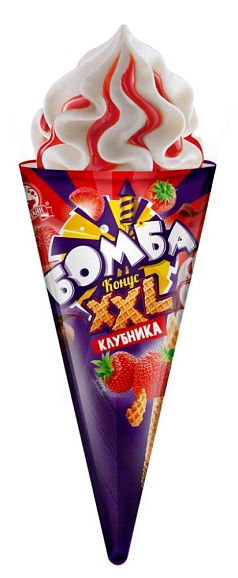 Рожок Мишка на полюсе XXL бомба 145г клубника