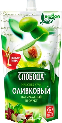 Майонез Слобода 400мл оливковый 