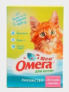 Витамины Омега-Нео для котят 90таб веселый малыш