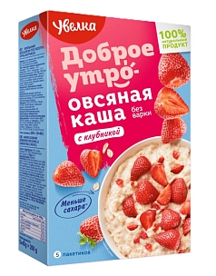 Каша Увелка овсяная 200г клубника