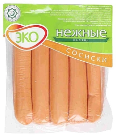 Сосиски Нежные в/у 480г Эколь Халяль 