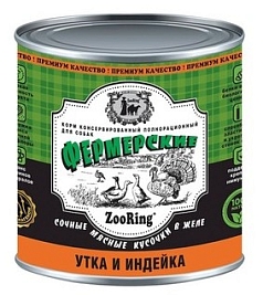 Зооринг д/собак 850г утка/индейка ж/б