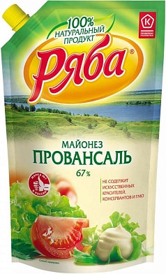 Майонез Ряба 67% 630г провансаль