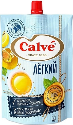 Майонез Кальве 230г легкий