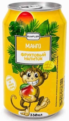 Напиток Ранплер 0,33л с соком манго ж/б
