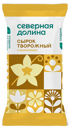 Сырок творож Северная долина 8% 90г ваниль БЗМЖ