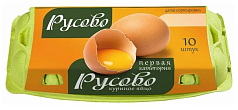 Яйцо куриное 1кат 1дес Русово фас