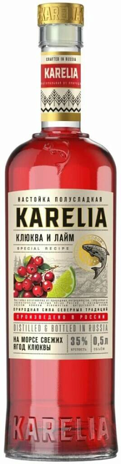 Наст-ка Карелия 0,5л 35% клюква/лайм Россия