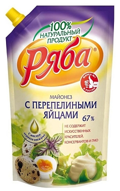 Майонез Ряба 372г перепел яйца