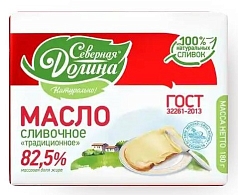 Масло Традиционное 82,5% 180г Северная долина БЗМЖ