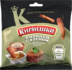 Сухарики Кириешки 60г хрен с горчичным соусом 