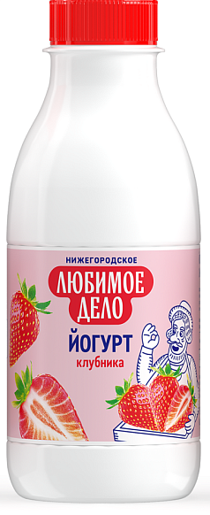 Йогурт Любимое дело 1,5% 420г клубника БЗМЖ