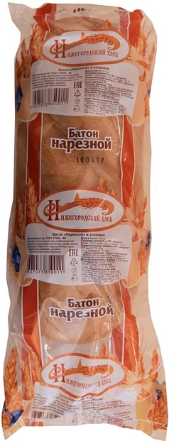 Батон Нарезной в/с 400г Нижегородский ТД