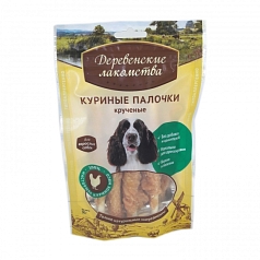 Деревенские лакомства 90г палочки куриные крученые