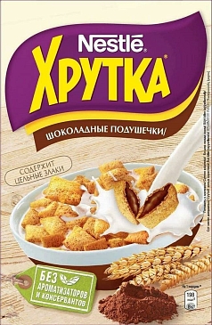 Готовый завтрак Хрутка 220г подушечки шоколадные