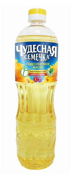 Масло подсолнечное Чудесная семечка 0,9л раф