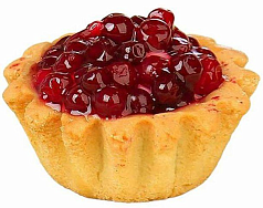 Пирожное Корзинка с брусникой 90г Ромбаба