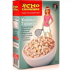Хлопья Ясно солнышко 400г 7 злаков