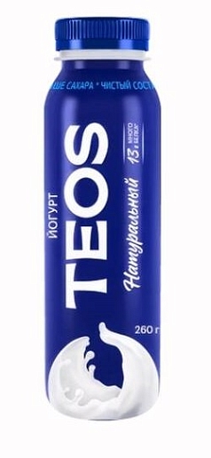 Йогурт Теос пит 2% 260г натуральный БМЖ