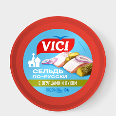 Сельдь Вичи 200г филе по-русски огурец/лук