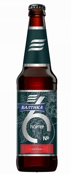 Пиво Балтика-6 0,47л 7% портер темное ст