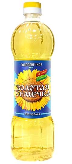 Масло подсолнечное Золотая семечка 0,8л раф