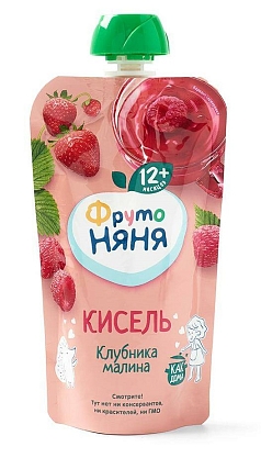 Кисель ФрутоНяня 130мл клубника/малина