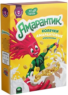 Готовый завтрак Амарантик 150г апельсиновые колечки